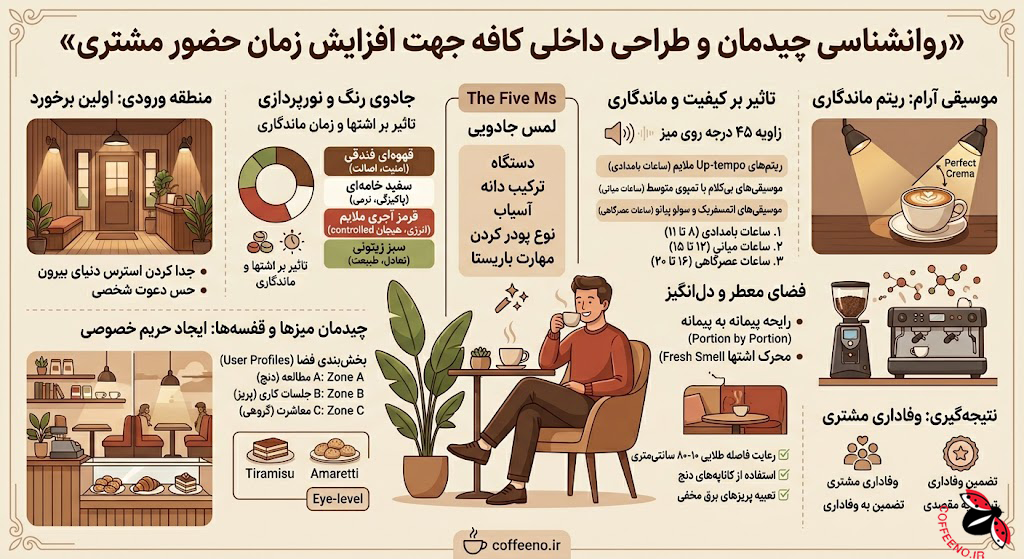 دکوراسیون کافه دنج و روانشناسی چیدمان برای جذب مشتری.